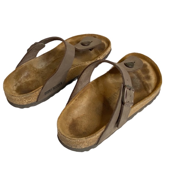 Birkenstock ✌︎︎ Gizeh Thong Nubuck Cork Bed Sandals Sandal ✌︎︎ Brown Suede 37 7M - Picture 7 of 16